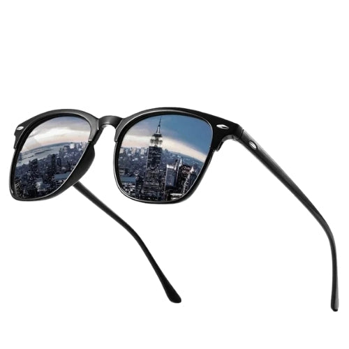 Polarized Vintage Sunglasses for Men – Classic UV400 Outdoor Fashion Glasses with Anti-Reflective Mirror Lenses